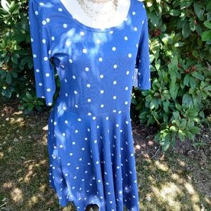 LuLaRoe Polkadot Nicole dress 2x NWT